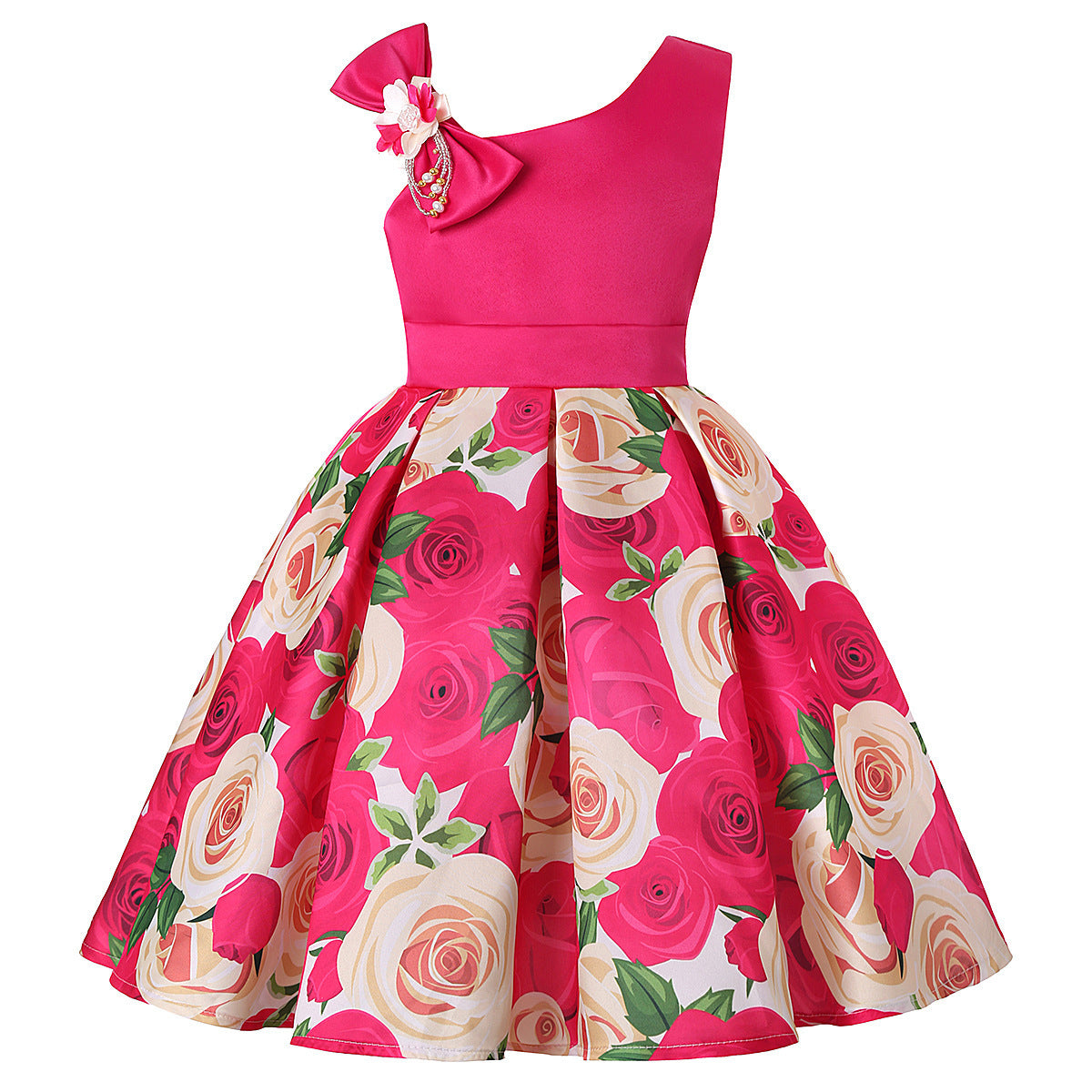 Girls' Dresses Girls' Princess Dresses Digital Print Children's Dresses