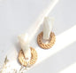 Bamboo rattan straw earrings