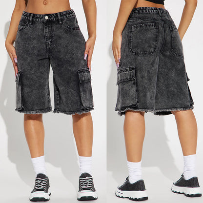 Street Denim Straight Short