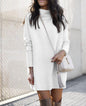 European And American Round Neck Knitted Long-sleeved Dress