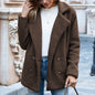 Loose Lapel Cardigan Fluffy Coat