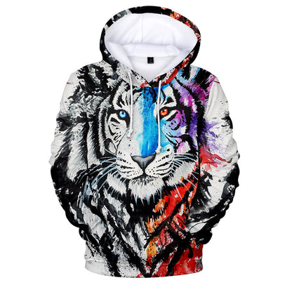 Men's Creative Tiger  Print hoodie