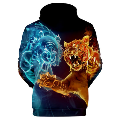 Men's Creative Tiger  Print hoodie