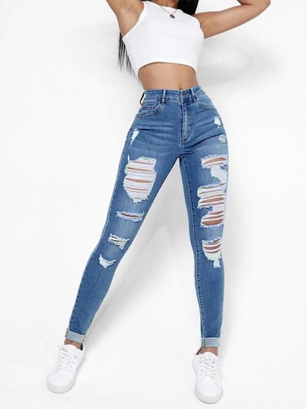 Women's High Waist Slim Fit Denim Jean