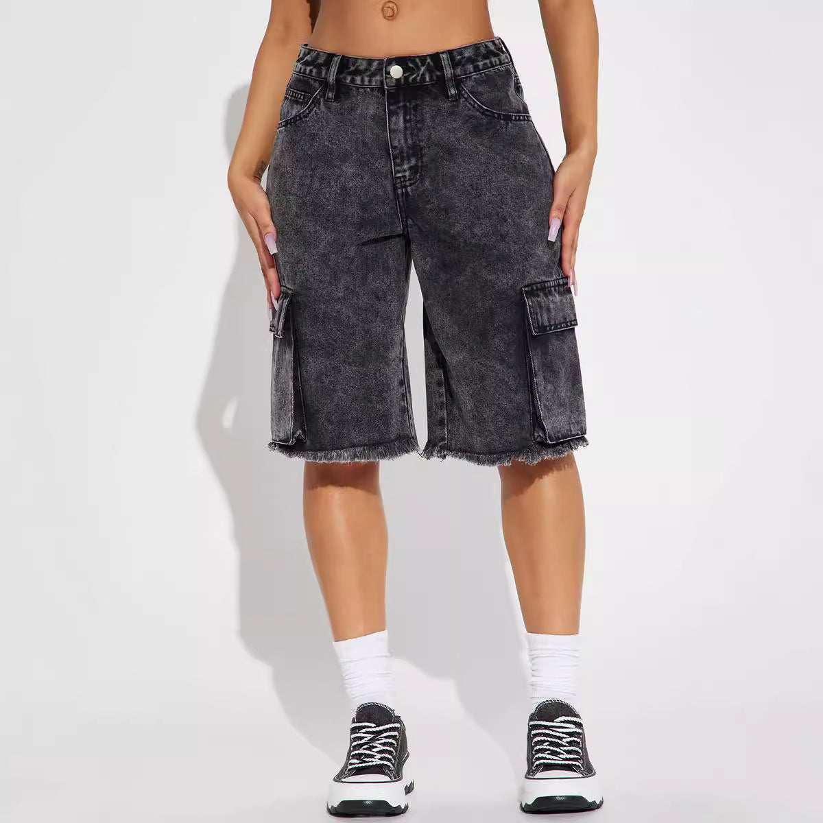 Street Denim Straight Short