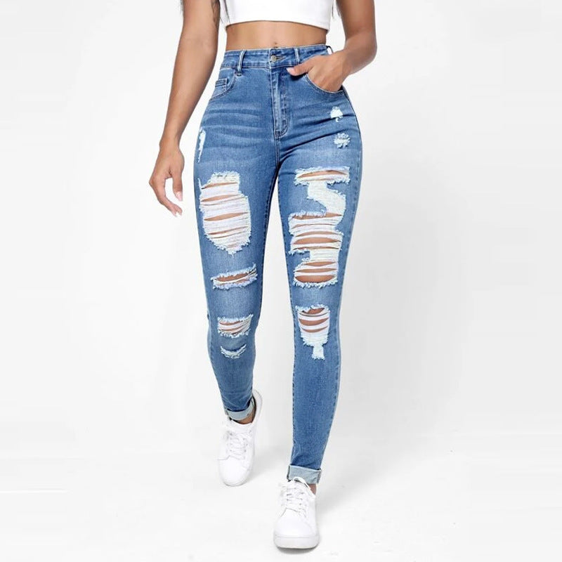 Women's High Waist Slim Fit Denim Jean