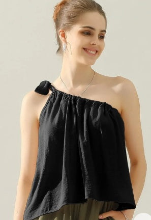 Ninexis One Shoulder Silk Top