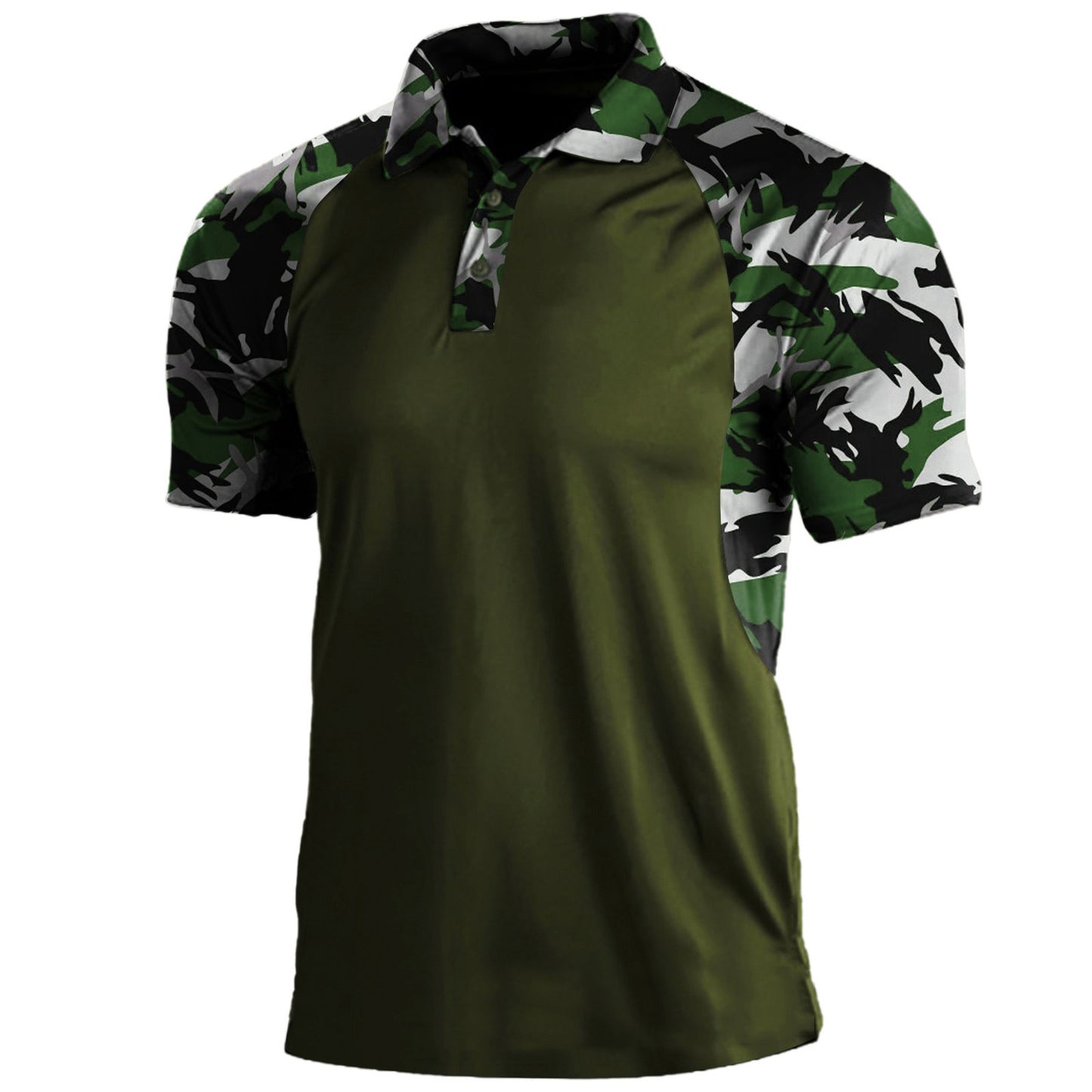 Polo Lapel Zipper Short-sleeved T-shirt Men