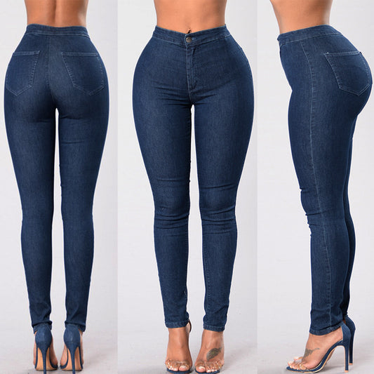 Women Ripped Denim Skinny Jeans