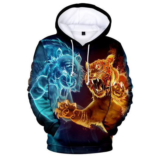 Men's Creative Tiger  Print hoodie