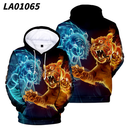 Men's Creative Tiger  Print hoodie