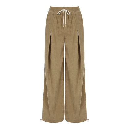 Cross-border European And American New Corduroy Knitted Wide-leg Pants