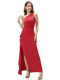 Women's One Shoulder Solid Color Dress