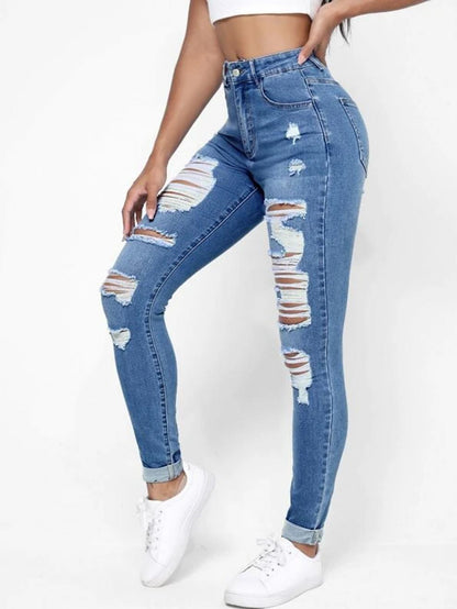 Women's High Waist Slim Fit Denim Jean