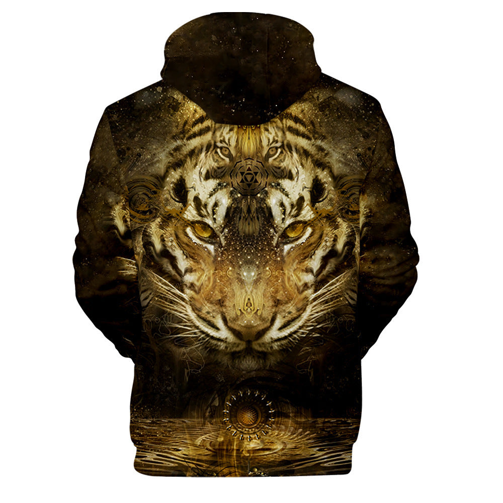 Men's Creative Tiger  Print hoodie